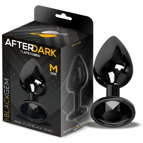 Afterdark Plug Anale Nero Taglia M con Gemma Nera