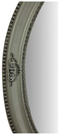 Biscottini Specchiera Biscottini ovale da parete legno 64x4x84 grigio anticato moderna