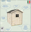 Casetta in legno con porta e finestra deposito da giardino per attrezzi Made in Italy 178 x 218 x h 203 cm