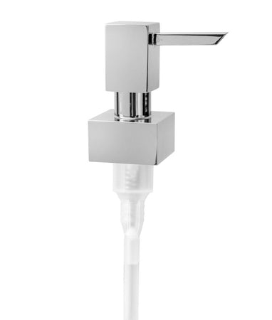 Dosatore sapone - ricambio completo cromo quadrato - ricambi accessori bagno