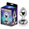 Afterdark Plug Anale in Metallo Taglia L con Gemma Bianca