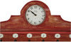 Biscottini Bacheca appendichiavi con orologio in legno finitura rosso anticato dimensioni
