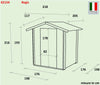 Casetta in legno con porta e finestra deposito da giardino per attrezzi Made in Italy 200 x 200 x h 217 cm