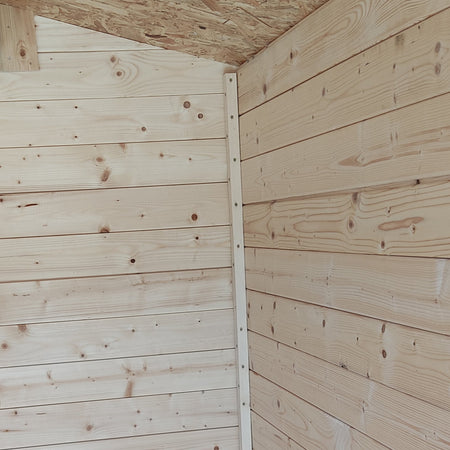 Casetta in legno con porta finestrata deposito da giardino monofalda "Made in Italy"