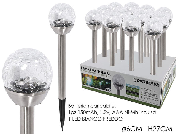 Lampada Solare in Acciaio