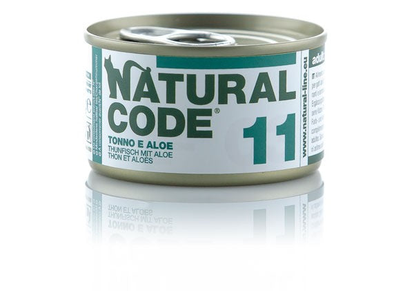 Natural Code Scatoletta 11 gusto Tonno e Aloe per Gatti Adulti 85gr