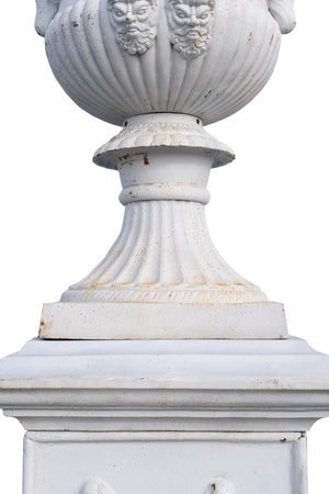 Biscottini Vaso Calice con Base Biscottini in Ghisa Anticata 140x140x370 Giardino Esterno