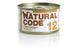 Natural Code Scatoletta 12 gusto Tonno e Manzo per Gatti Adulti 85gr