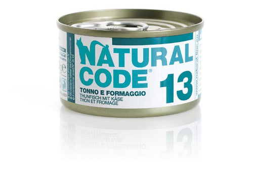 Natural Code Scatoletta 13 gusto Tonno e Formaggio per Gatti Adulti 85gr
