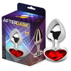 Plug Anale Taglia M con Gemma a Forma di Cuore Rosso Afterdarck