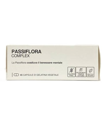 Passiflora complex 45 caps con lavanda, biancospino, tiglio coadiuva il benessere mentale, ansia da stress