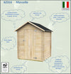 Casetta in legno con porta deposito da giardino per attrezzi Made in Italy 146 x 130 x h 185 cm