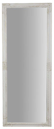 Biscottini Specchiera da parete e appendere verticale/orizzontale fin. bianco anticato con rifiniture in oro