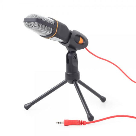 Microfono da tavolo con supporto tripode - Jack 3.5mm - Nero