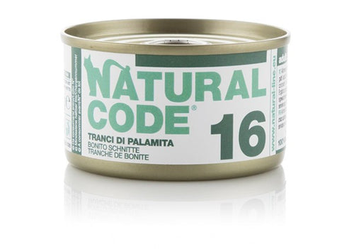 Natural Code Scatoletta 16 gusto tranci di Palamita per Gatti Adulti 85gr