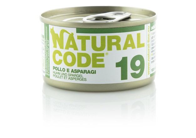 Natural Code Scatoletta 19 Pollo e Asparagi per Gatti Adulti 85gr
