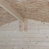 Casetta in legno addossata con doppia porta deposito da giardino Made in Italy 155 x 85 x h 165 cm