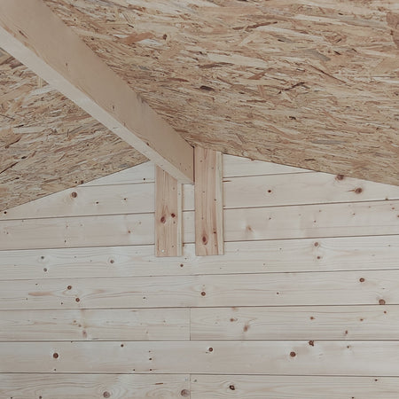 Casetta in legno addossata con doppia porta deposito da giardino "Made in Italy" 155 x 85 x h 165 cm