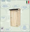 Casetta in legno con porta finestrata deposito da giardino per attrezzi Made in Italy 98 x 64 x h 188 cm