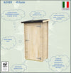 Casetta in legno con porta finestrata deposito da giardino per attrezzi Made in Italy 98 x 64 x h 188 cm
