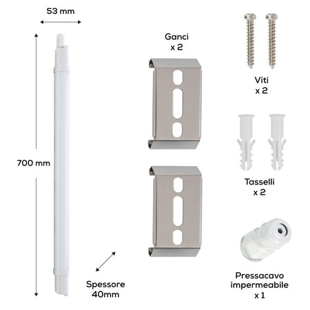 SHANYAO - PLAFONIERA STAGNA LYDIA 60 CM 20W C