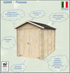 Casetta in legno deposito per stoccaggio 2 bancali di pellets Made in Italy  178 x 273 x h 226 cm