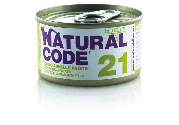 Natural Code Scatoletta 21 Tonno Agnello e Patate per Gatti Adulti 85gr