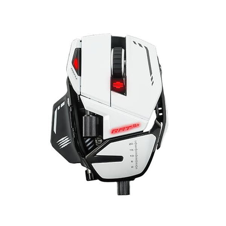 MAD CATZ GAMING MOUSE R.A.T. 8+ WHITE OTTICO ALLUMINIO +16K DPI 11xPUL PRG