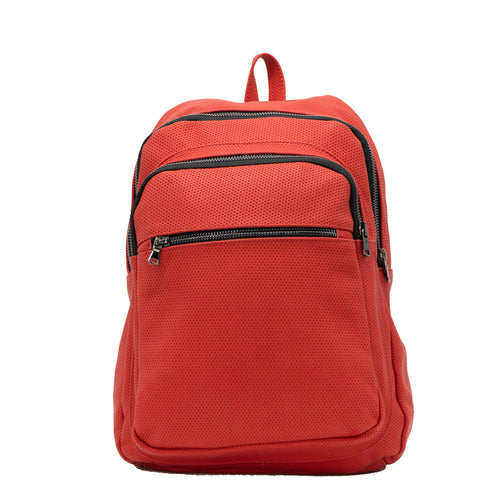 Kubra - Zaino Donna Rosso In Vera Pelle Stampata