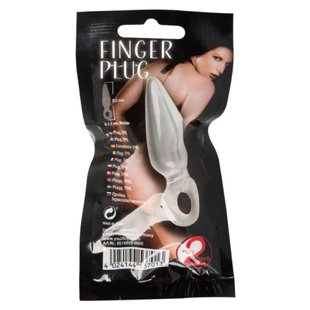 Anal Finger Plug Anale Trasparente 9,5 cm