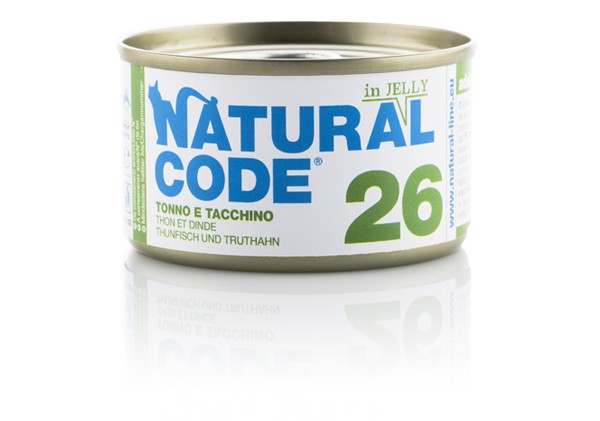Natural Code Scatoletta 26 Tonno e Tacchino per Gatti Adulti 85gr