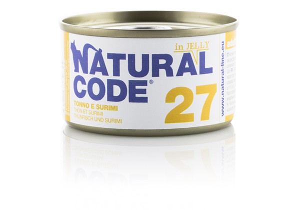 Natural Code Scatoletta 27 Tonno e Surimi per Gatti Adulti 85gr