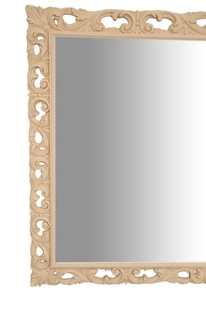 Biscottini SPECCHIERA DA PARETE IN LEGNO FINITURA GREZZA MADE IN ITALY realizzata Offerta