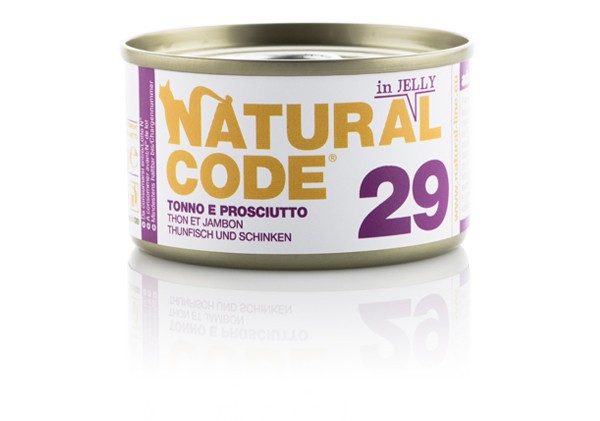 Natural Code Scatoletta 29 Tonno e Prosciutto per Gatti Adulti 85gr