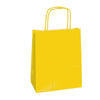 25 Shoppers Carta Kraft 26X11X34,5Cm Twisted Giallo