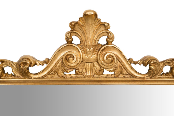 Biscottini SPECCHIERA DA PARETE IN LEGNO FINITURA FOGLIA ORO ANTICATO MADE IN ITALY