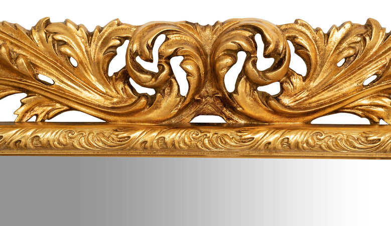 Biscottini SPECCHIERA DA PARETE IN LEGNO FINITURA FOGLIA ORO ANTICATO MADE IN ITALY