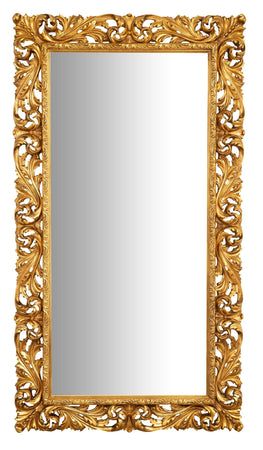 Biscottini SPECCHIERA DA PARETE IN LEGNO FINITURA FOGLIA ORO ANTICATO MADE IN ITALY