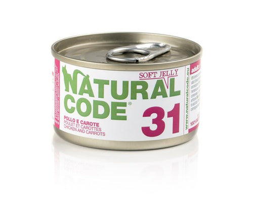 Natural Code Scatoletta 31 Pollo e Carote per Gatti Adulti 85gr