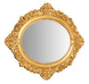 Biscottini Specchiera da appendere da parete in legno finitura foglia oro anticato Made in Italy