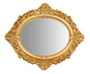 Biscottini Specchiera da appendere da parete in legno finitura foglia oro anticato Made in Italy