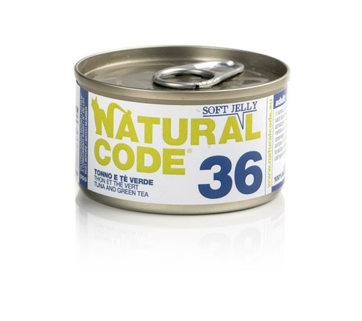 Natural Code Scatoletta 36 Tonno e Tè Verde per Gatti Adulti 85gr