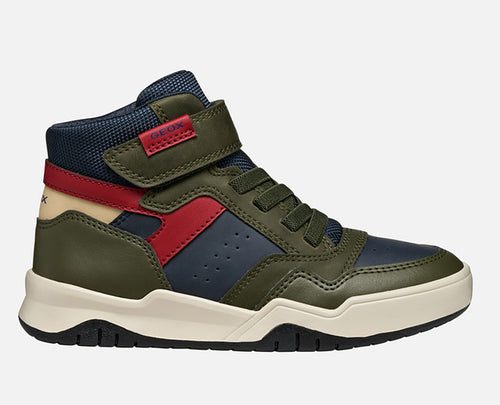 Scarpe Bambino alte dal 28 al 37 Verde Perth Geox