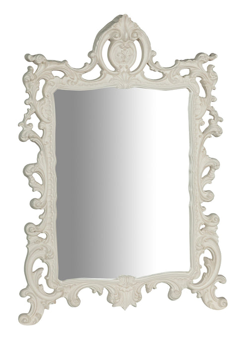 Biscottini SPECCHIERA DA PARETE IN LEGNO FINITURA BIANCA ANTICATA MADE IN ITALY