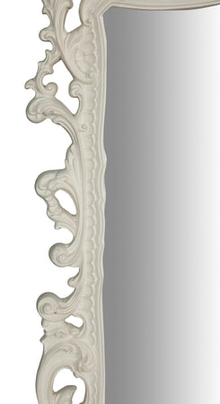 Biscottini SPECCHIERA DA PARETE IN LEGNO FINITURA BIANCA ANTICATA MADE IN ITALY
