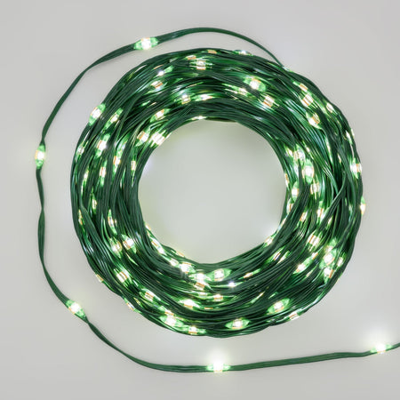Catena lineare "Gocce luminose" con led da Ø 4 mm con cavo 8 giochi di luce