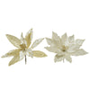 Fiore decorativo in poliestere oro, decorazione da 28 cm