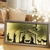 Quadro luminoso con Natività led decorazione Natalizia bifacciale h 22 cm