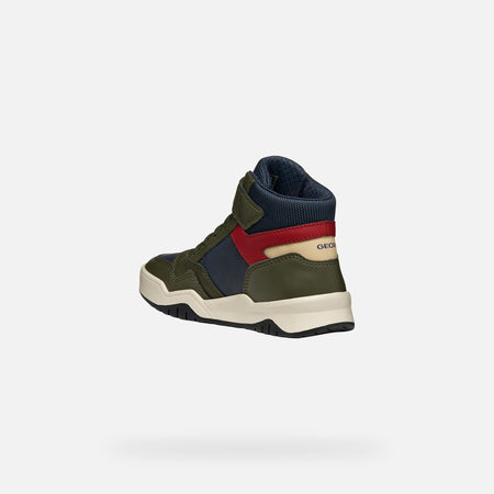 Scarpe Bambino alte dal 28 al 37 Verde Perth Geox