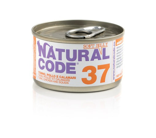 Natural Code Scatoletta 37 Tonno Pollo e Calamari per Gatti Adulti 85gr